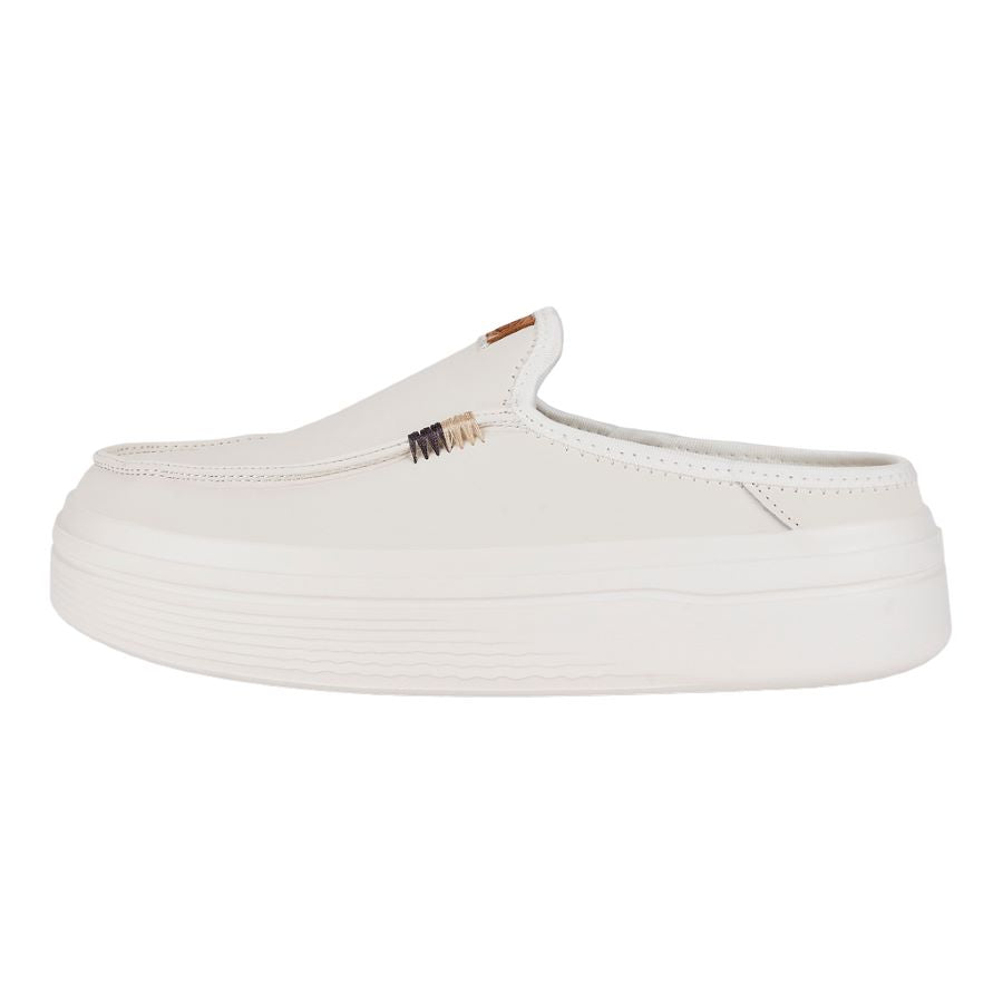 White Leather Platform Sandals for Women | Austin Lift