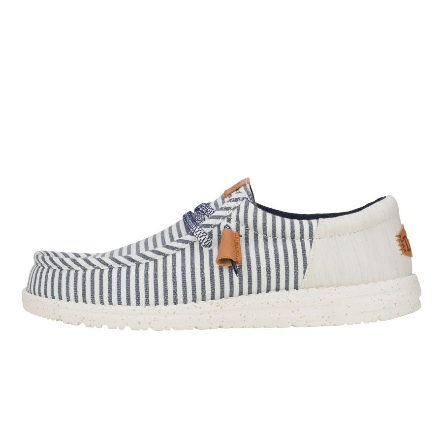 Seersucker Sneakers with Elastic Laces & Easy-On System | Wally Funk
