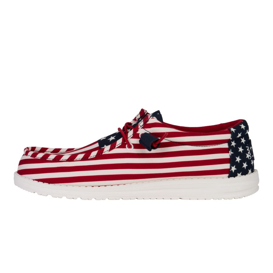 American Flag Comfort Shoes with Easy-On Laces | Wally Americana
