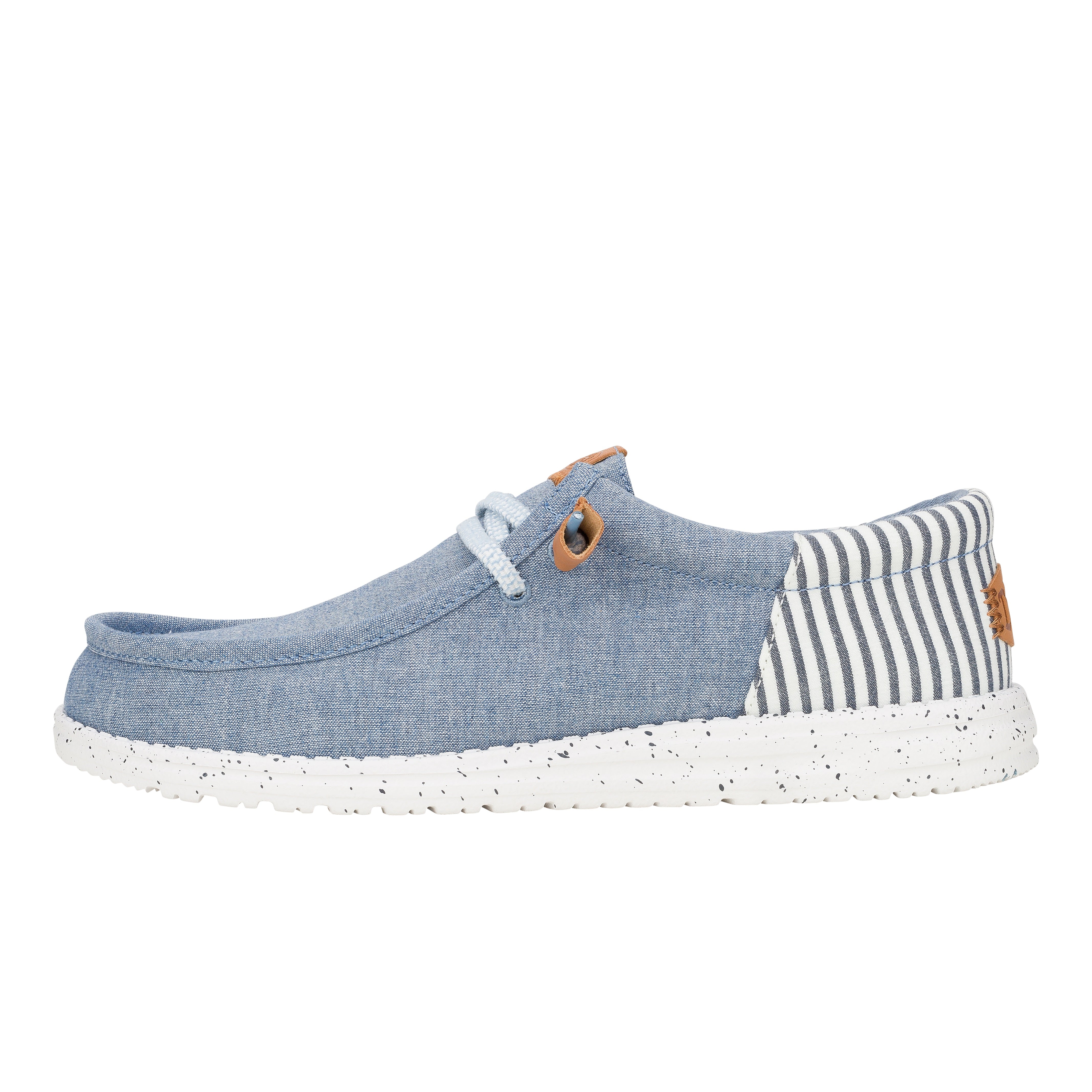 Seersucker Sneakers with Elastic Laces & Removable Insole | Wally Funk
