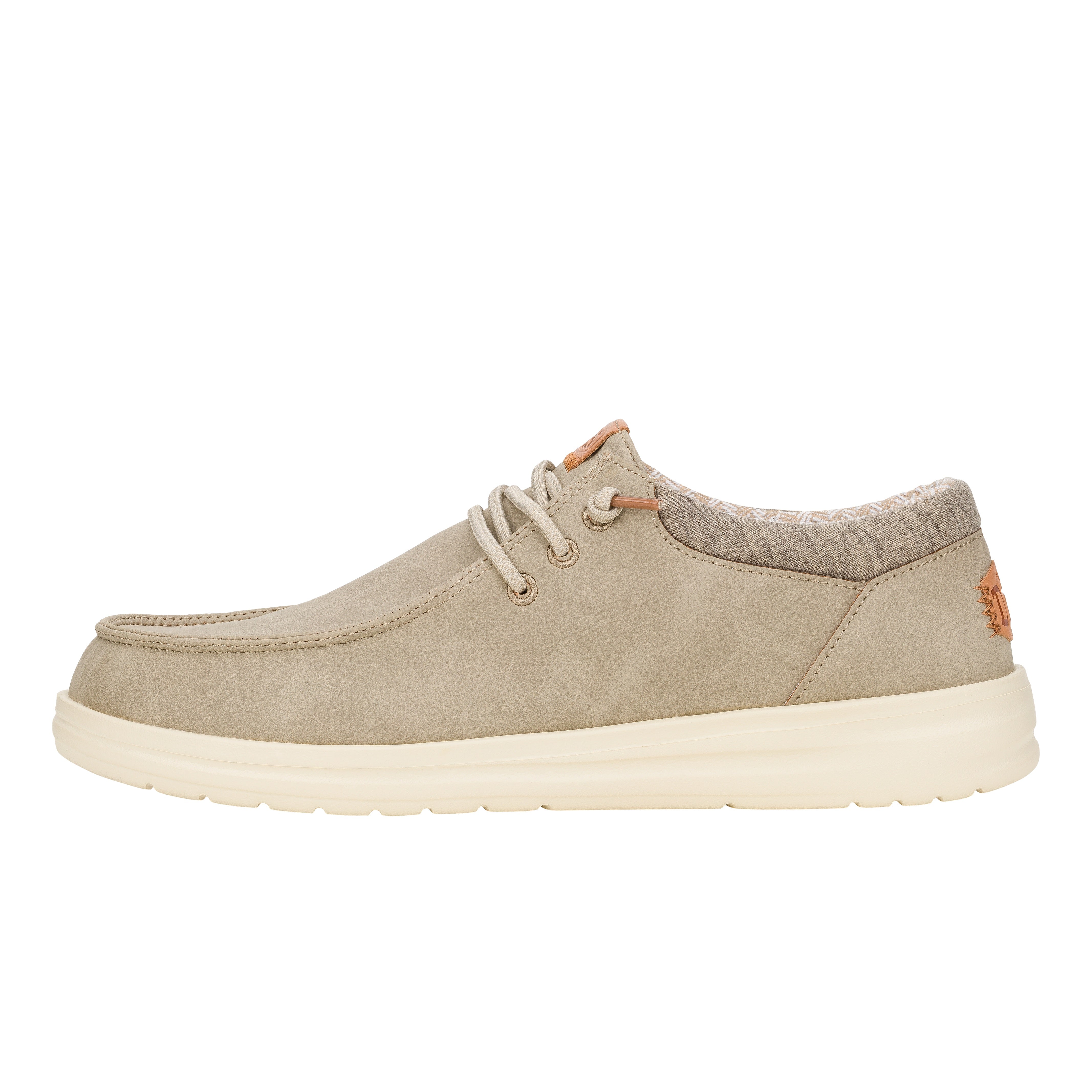 Comfortable Slip-On Shoes with Elastic Laces & Cushioned Collar | Paul Taupe Grey