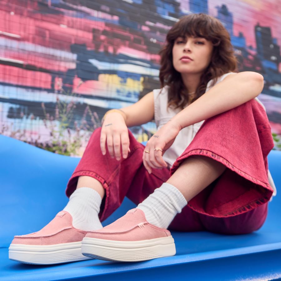 Suede Platform Sneakers with Raised Heel for Travel | Austin Lift Classic