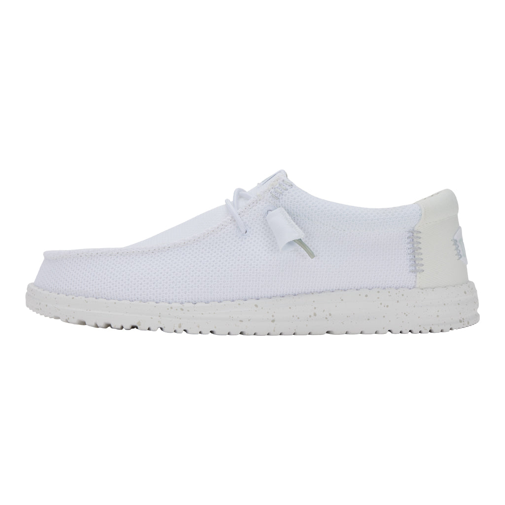 Breathable Stretch Knit Shoes for Men | Wally Sox White