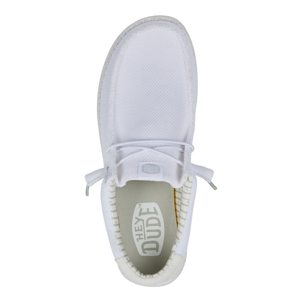 Breathable Stretch Knit Shoes for Men | Wally Sox White