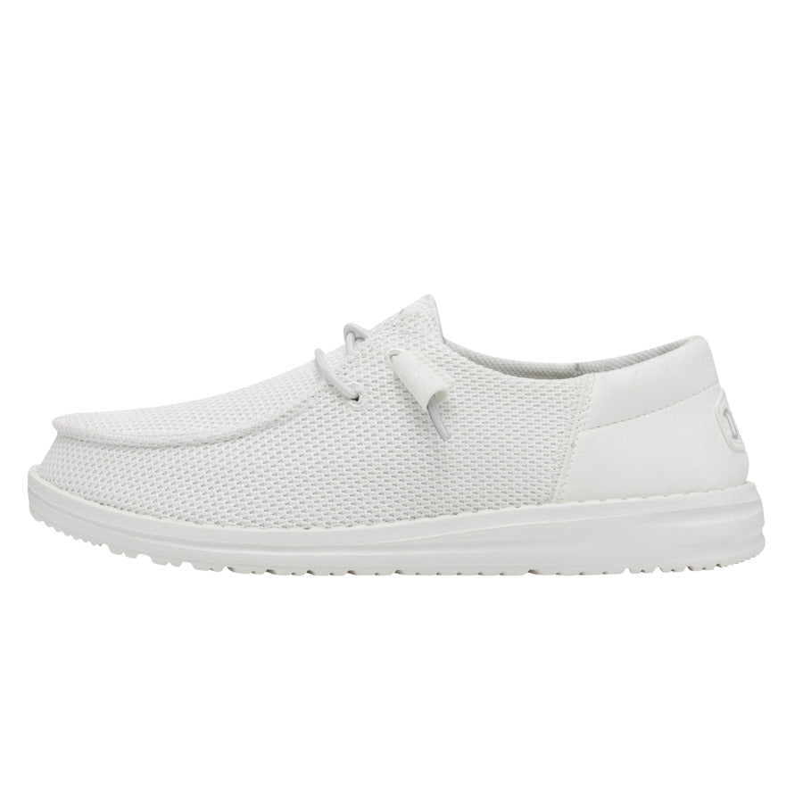 White Wendy Funk Mono Slip-On Shoes for Comfort & Travel | HEYDUDE