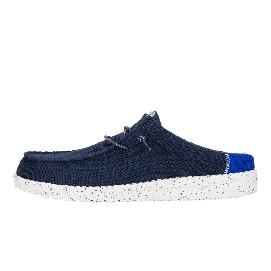 Slip-On Varsity Sneakers for Travel & Casual Wear | Wally Slip Navy