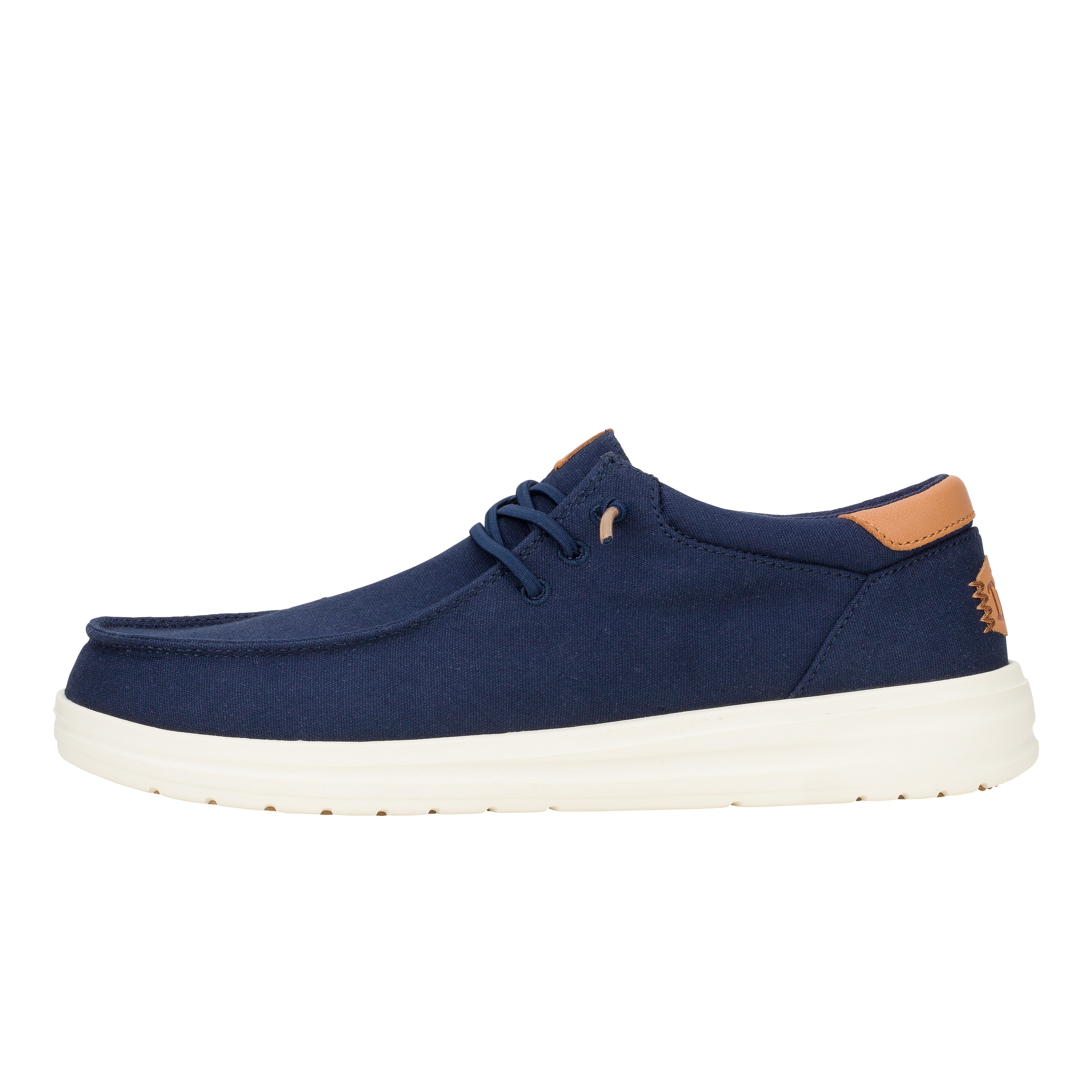 Canvas Slip-On Shoes with Leather Details & Grip Sole | Paul Navy Blazer