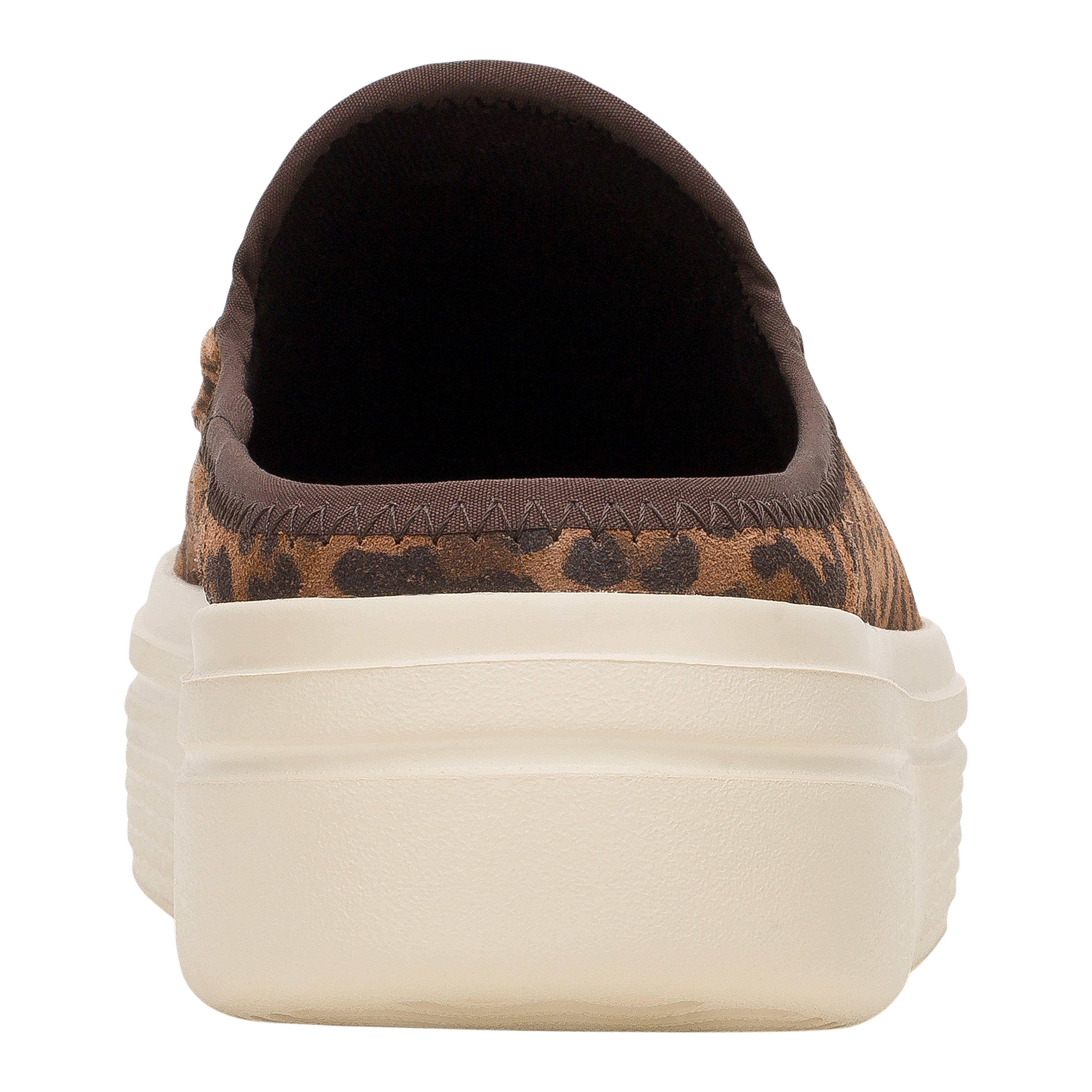 Brown Leopard Suede Platform Sandals with Raised Heel | Austin Lift Classic