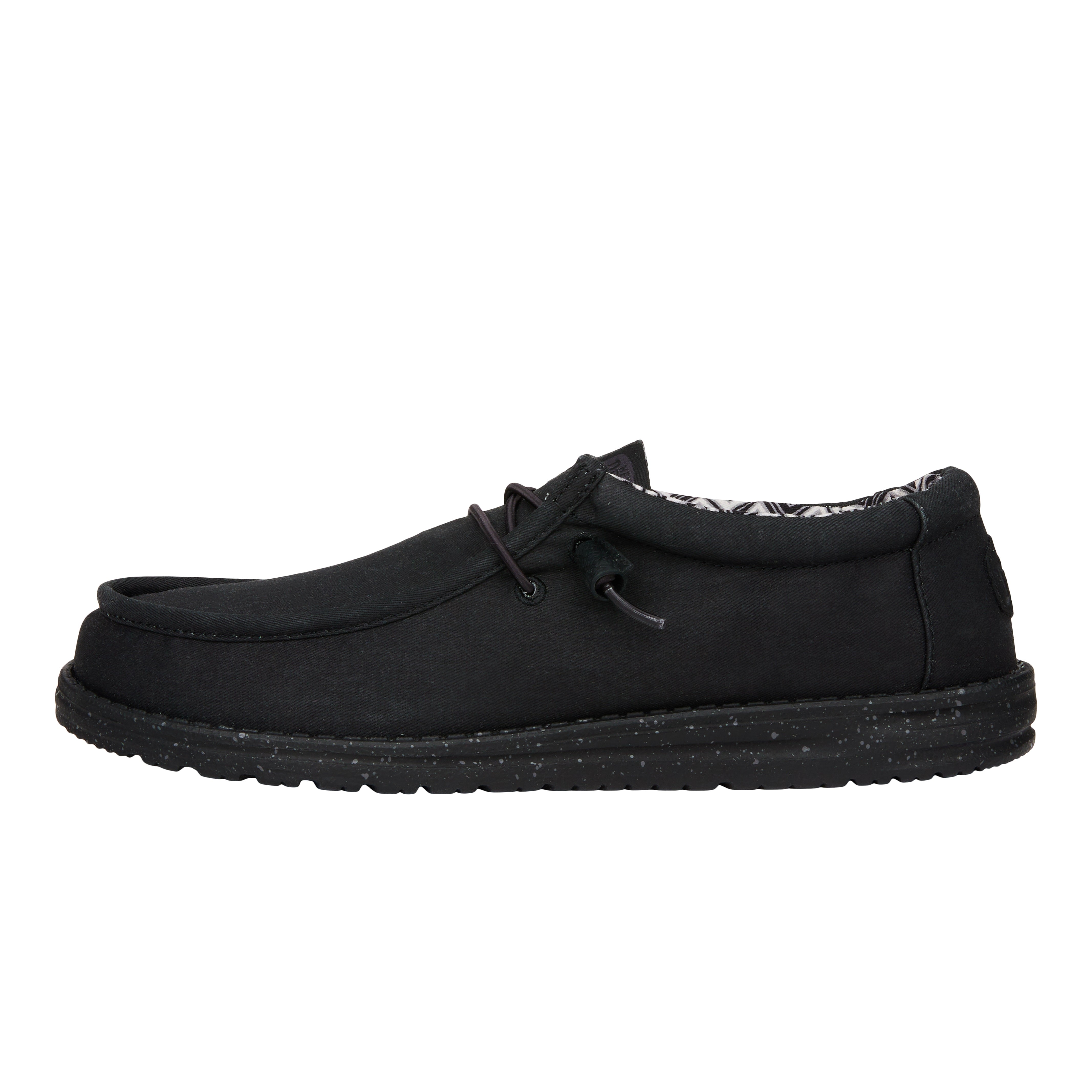 Wide Canvas Shoes with Cushioned Collar & Easy-On Laces | Wally Stretch