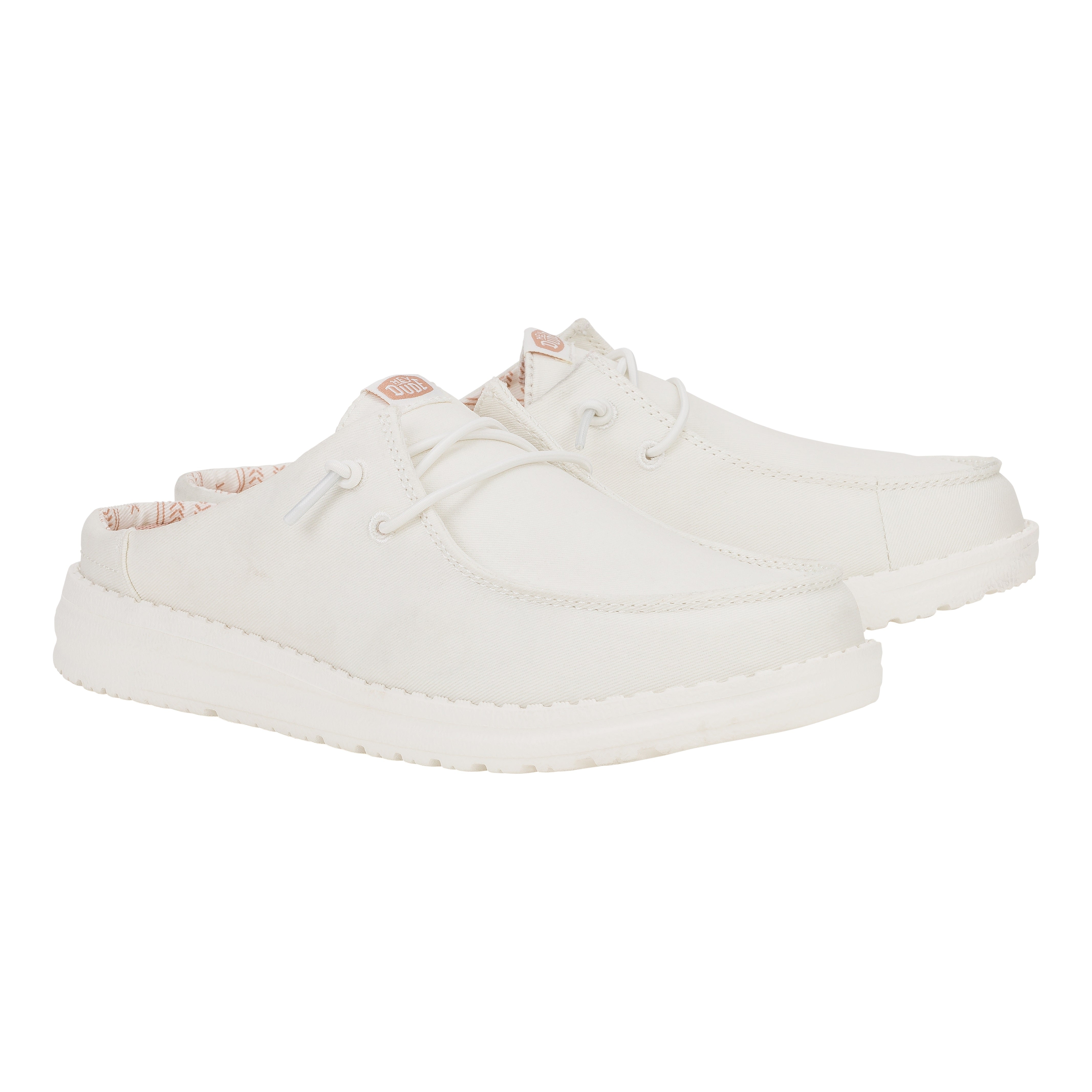 HEYDUDE Wendy Slip-On Shoes for Men & Women - Lightweight & Comfortable | Classic White