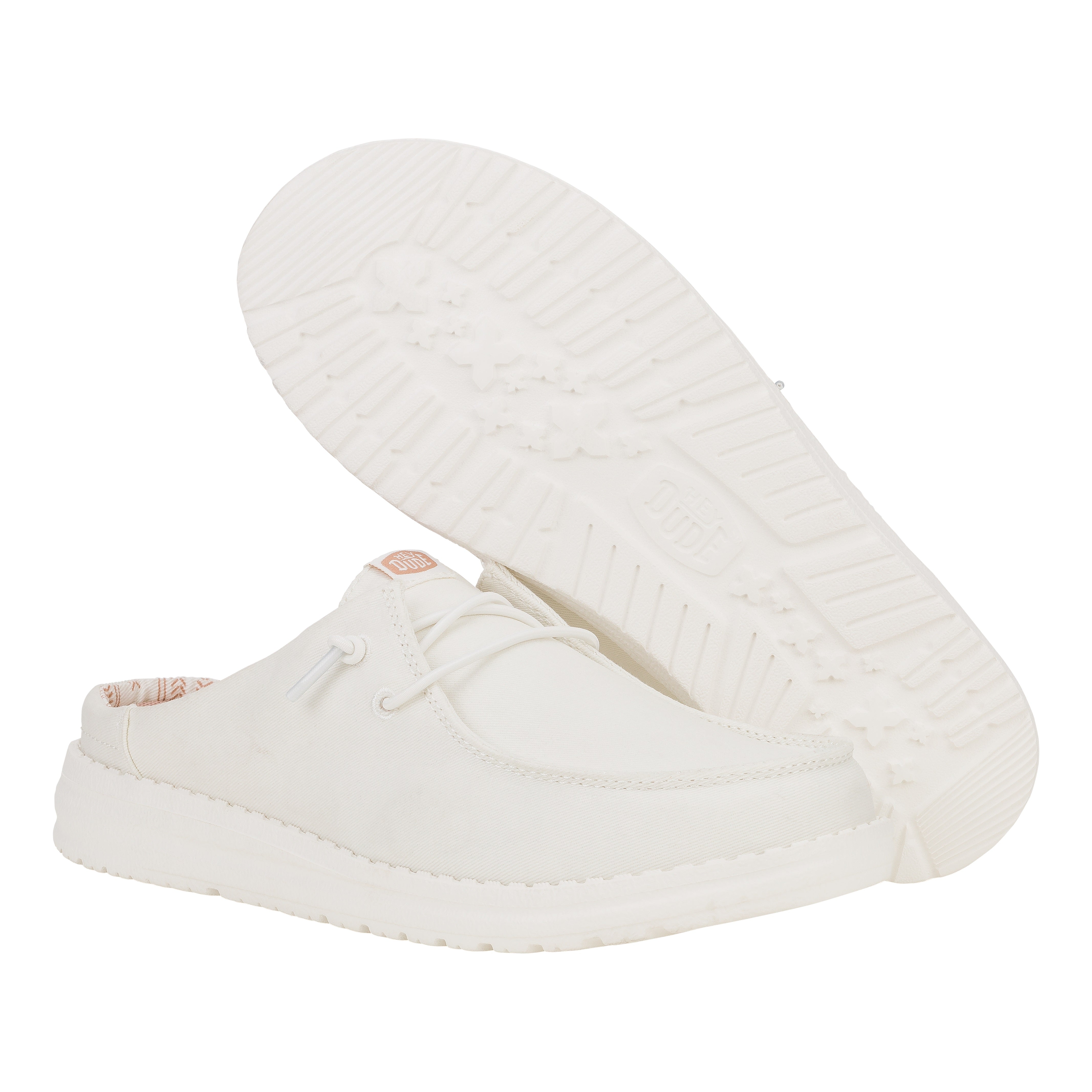 HEYDUDE Wendy Slip-On Shoes for Men & Women - Lightweight & Comfortable | Classic White