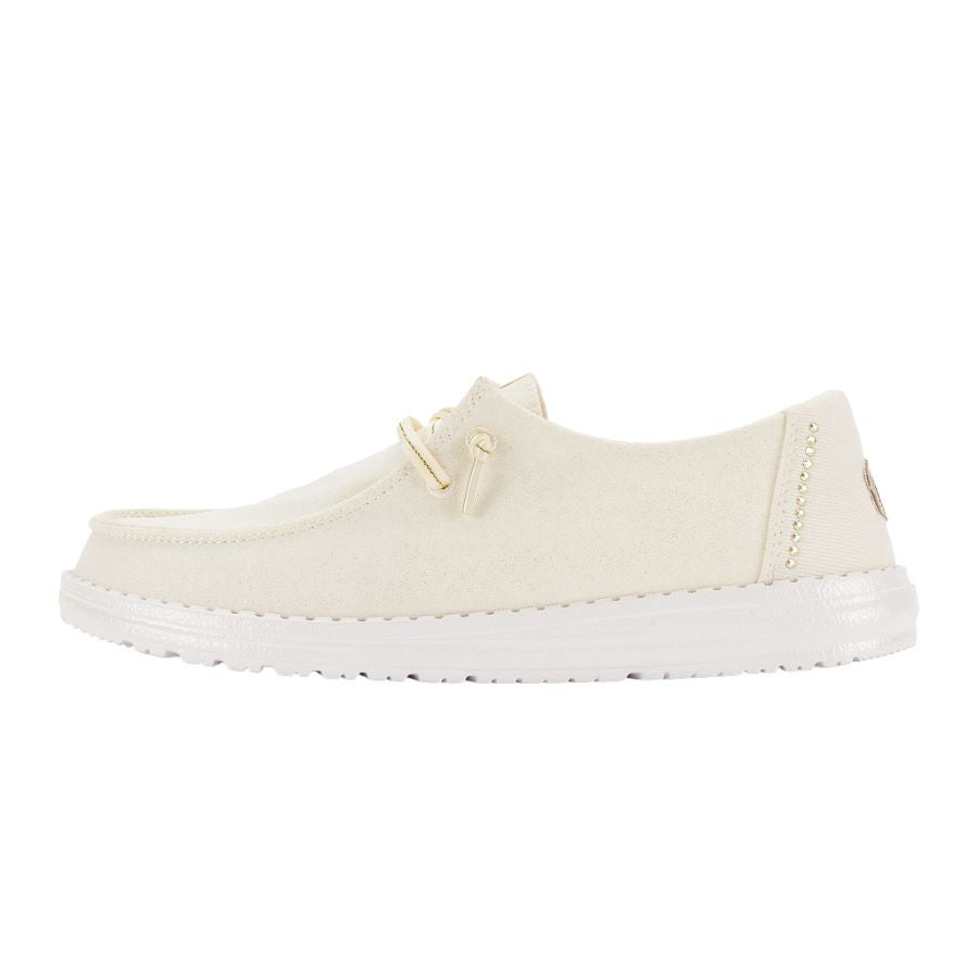 Glitter Slip-On Shoes for Travel with Rhinestone Heel | Wendy Stardust