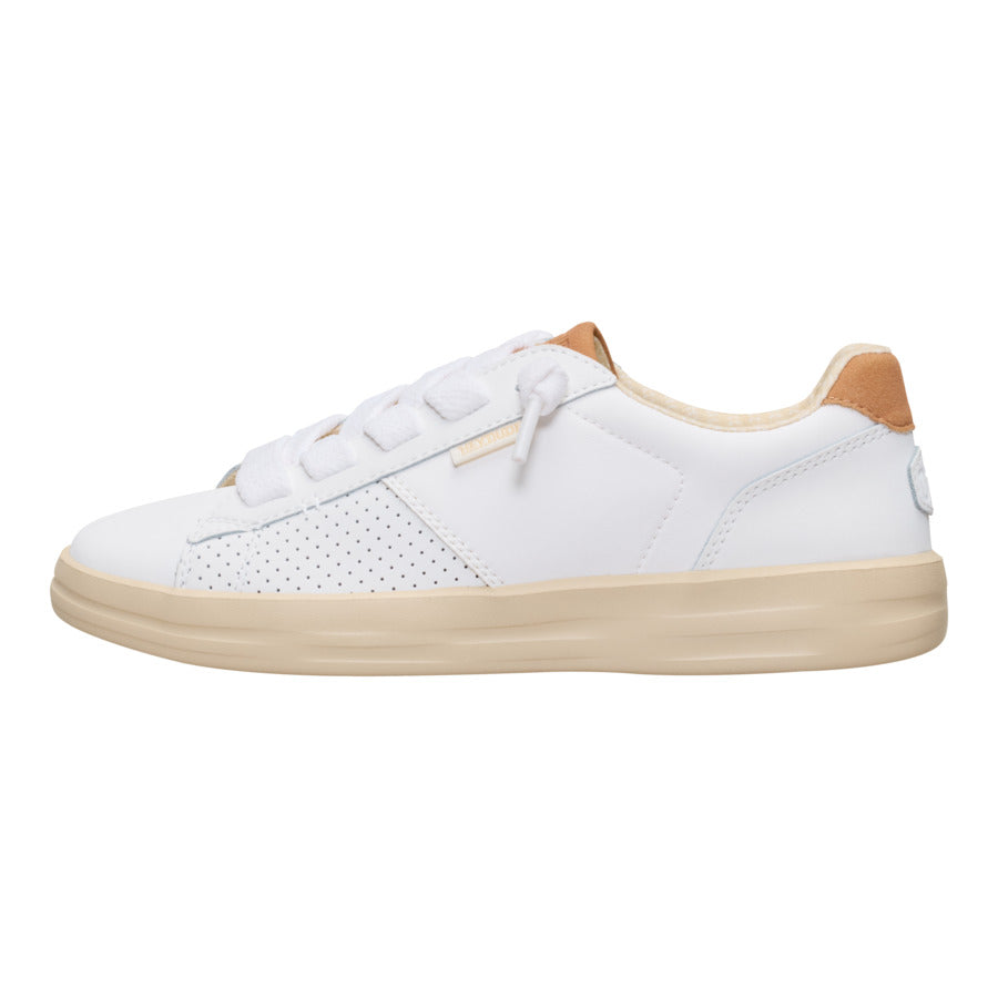 Classic Slip-On Sneakers for Women | Karina Duo White/Tan