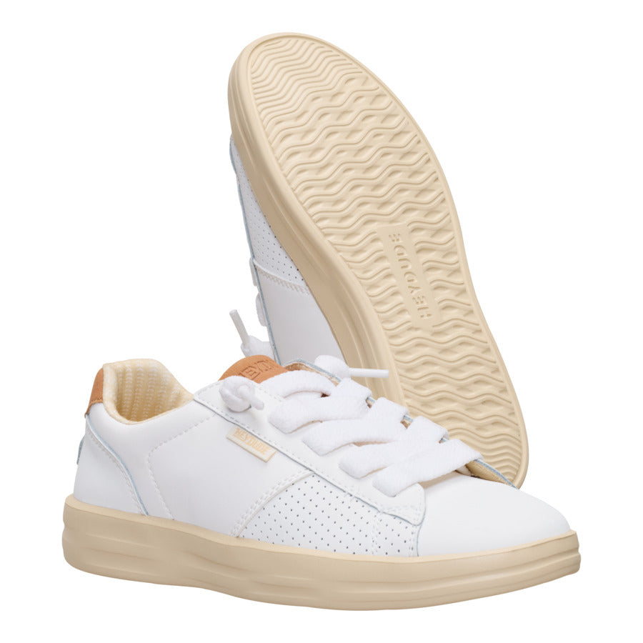 Classic Slip-On Sneakers for Women | Karina Duo White/Tan