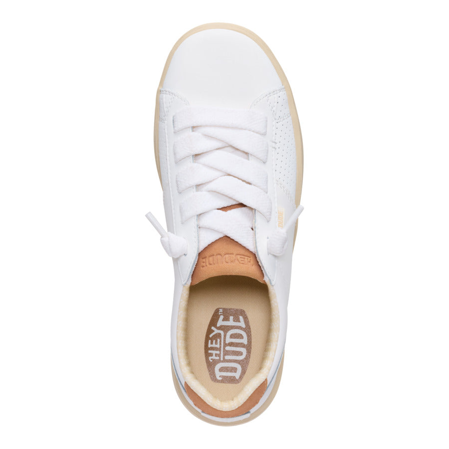 Classic Slip-On Sneakers for Women | Karina Duo White/Tan