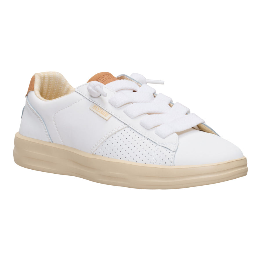 Classic Slip-On Sneakers for Women | Karina Duo White/Tan