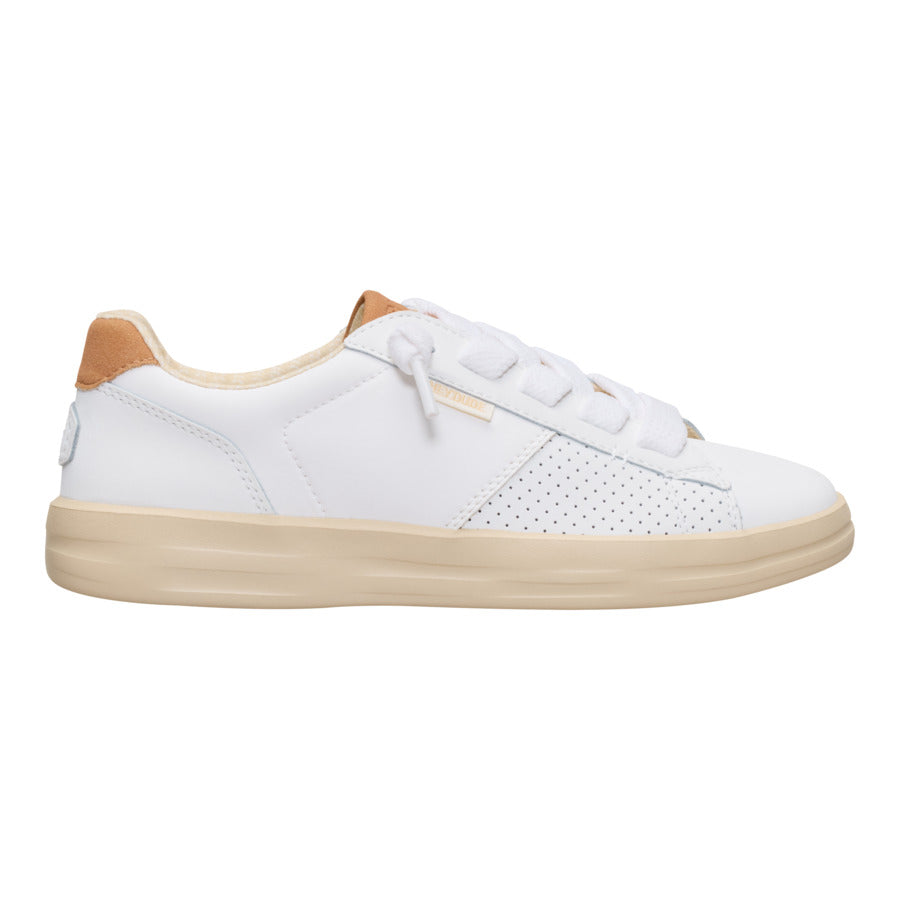 Classic Slip-On Sneakers for Women | Karina Duo White/Tan
