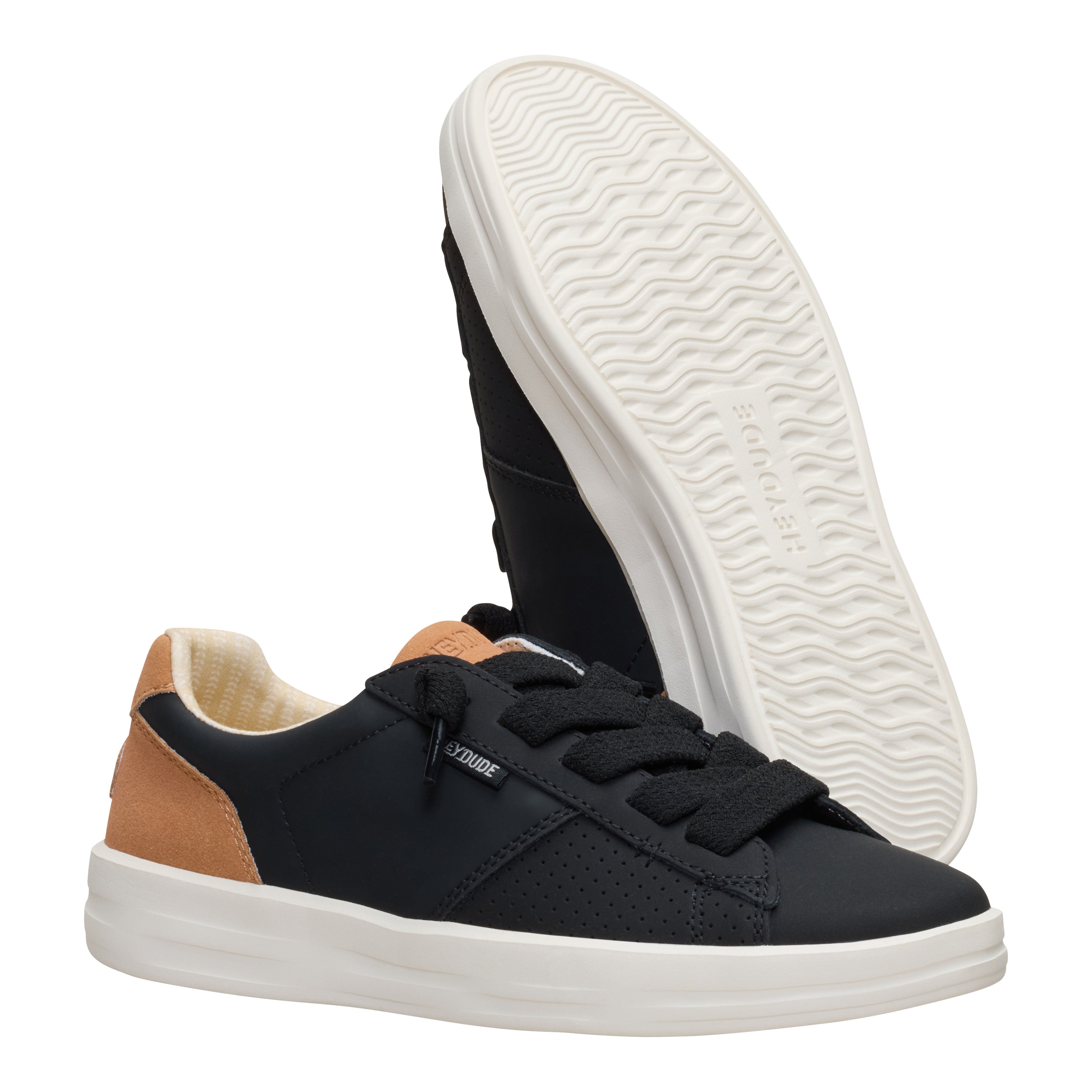 Classic Slip-On Sneakers for Women | Karina Duo Black/Tan