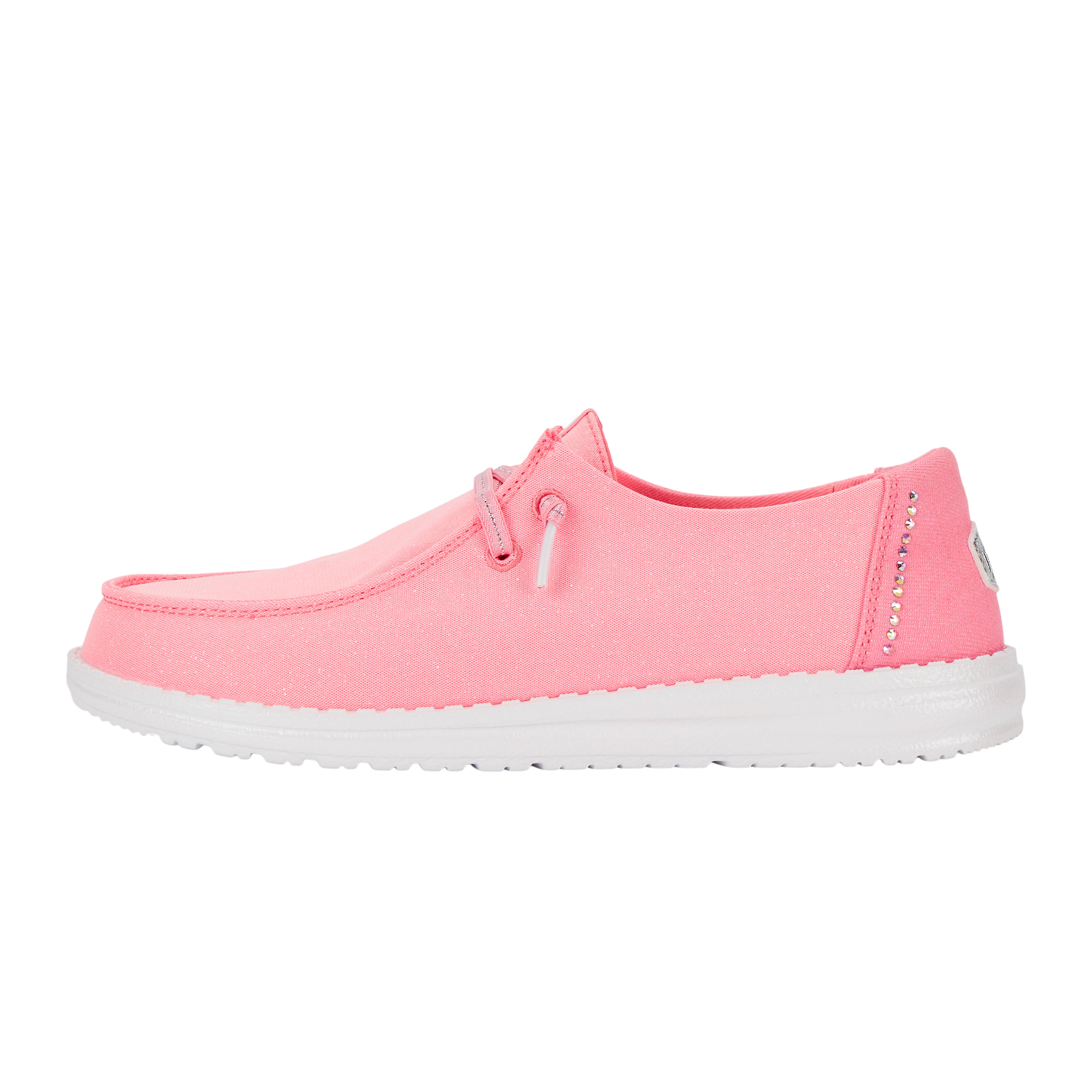 Glitter Slip-On Shoes for Travel with Rhinestone Heel | Wendy Stardust