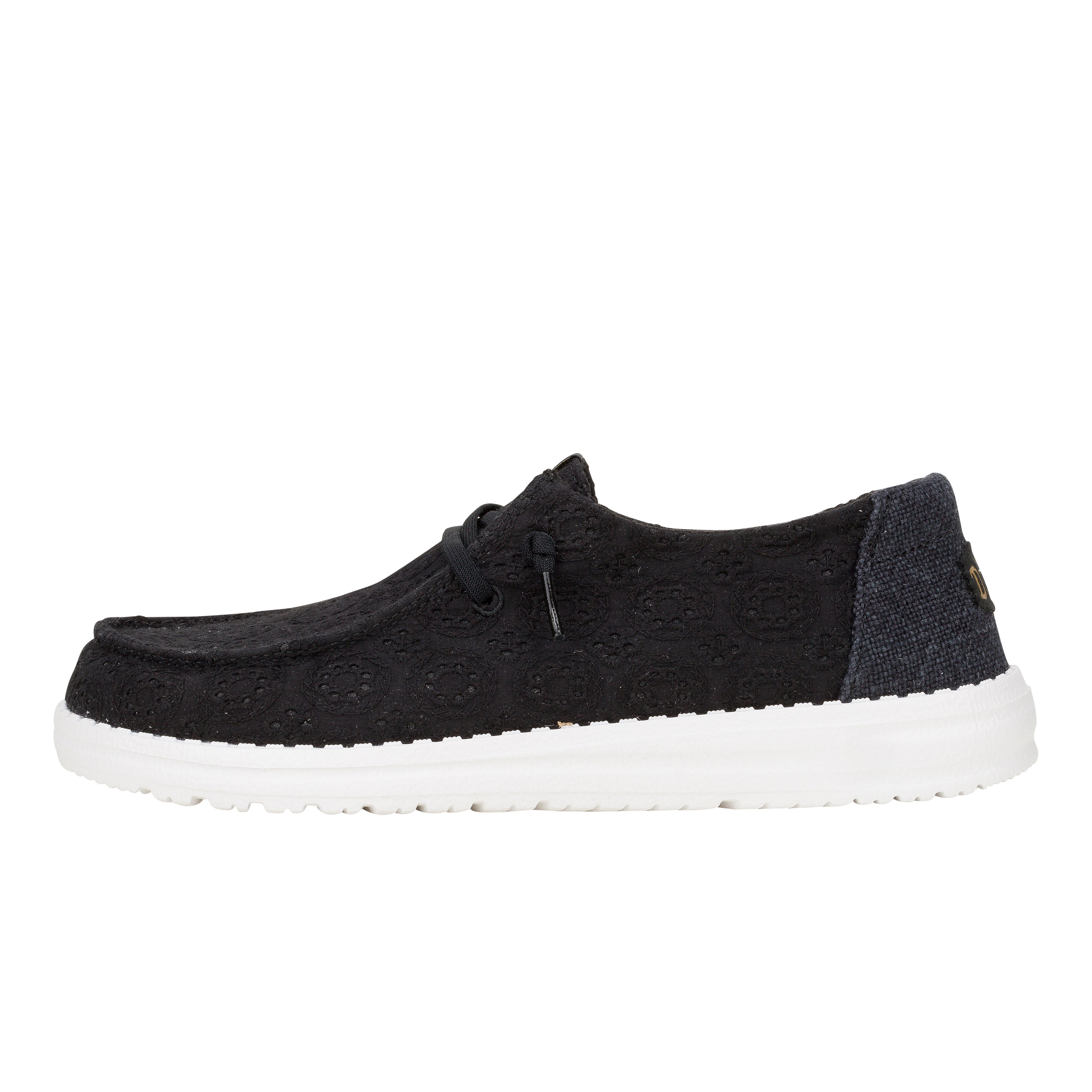 Women's Eyelet Sneakers for Summer | Wendy Black Comfort Shoes