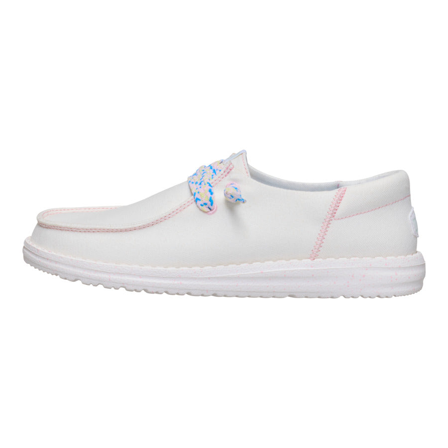 White Friendship Lace Shoes with Cushioned Insole | Wendy Funk