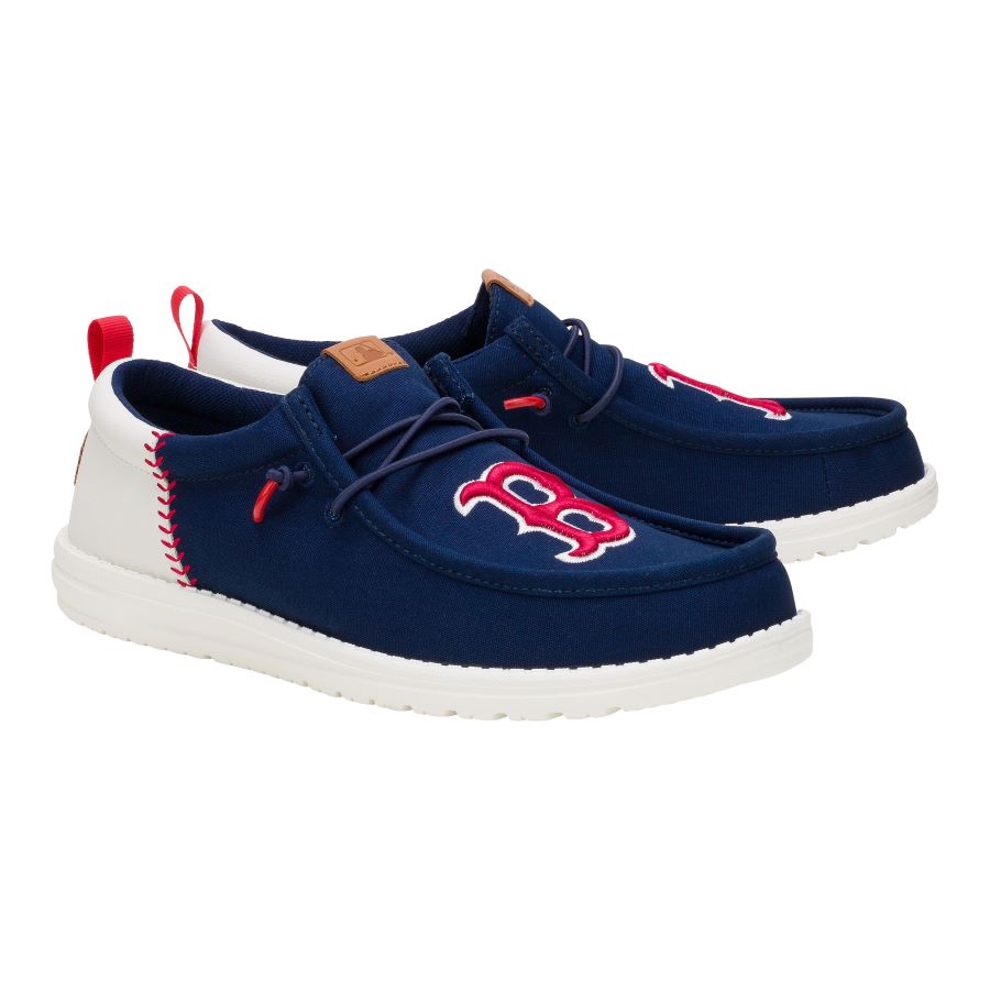 Red Sox Navy/White Wally Funk Sneakers | MLB Baseball Shoes