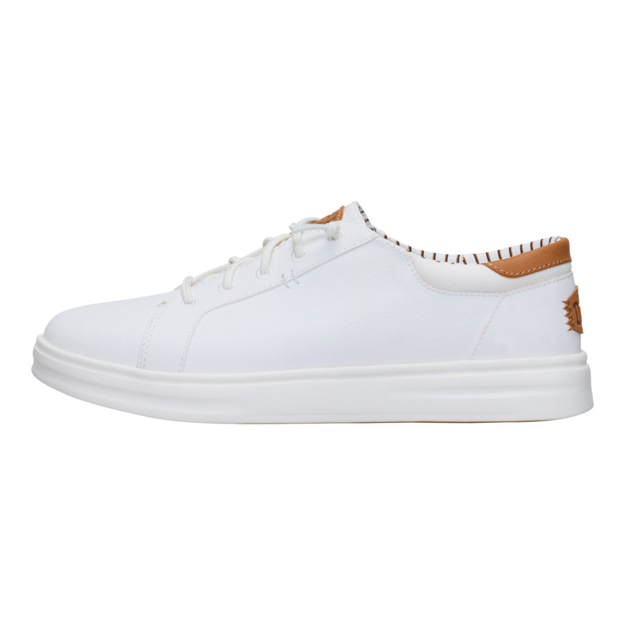Classic White Sneakers with Textile Upper & Comfort Insole | Paul Pro