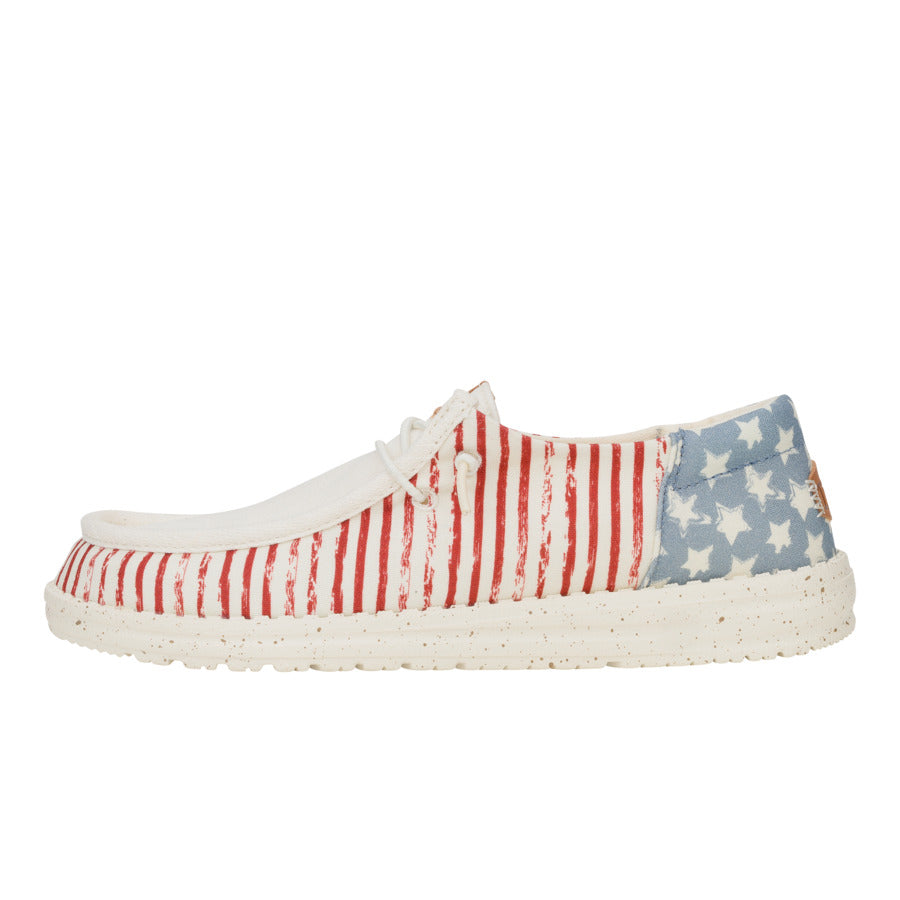 Americana Flag Canvas Shoes for Travel & Comfort | Wendy Funk