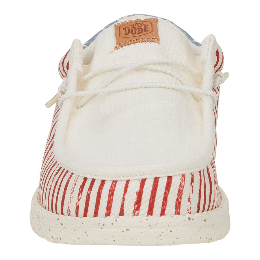 Americana Stars Sneakers with Elastic Laces & Removable Insole | Wally Funk