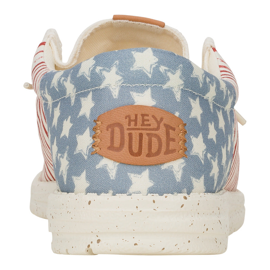 Americana Stars Sneakers with Elastic Laces & Removable Insole | Wally Funk