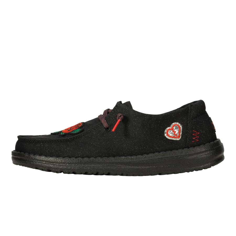 Sparkle Heart Patches for Shoes - Wendy Stardust Black/Multi