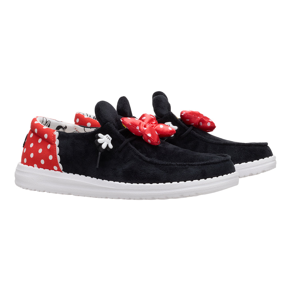 Minnie Mouse Wendy Slip-On Shoes with Polka Dots & Elastic Laces | HEYDUDE