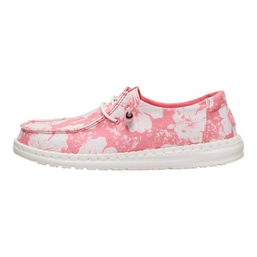 Wendy Hawaiian Slip-On Shoes for Women - Coral & White | Comfortable & Lightweight