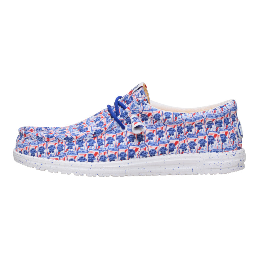 Pabst Blue Ribbon Canvas Shoes for Men | HEYDUDE Limited Edition