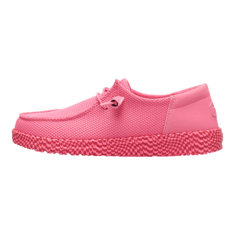 Wendy Funk Warped Geo Sneakers - Lightweight Mesh & Elastic Laces | Pink Lemonade