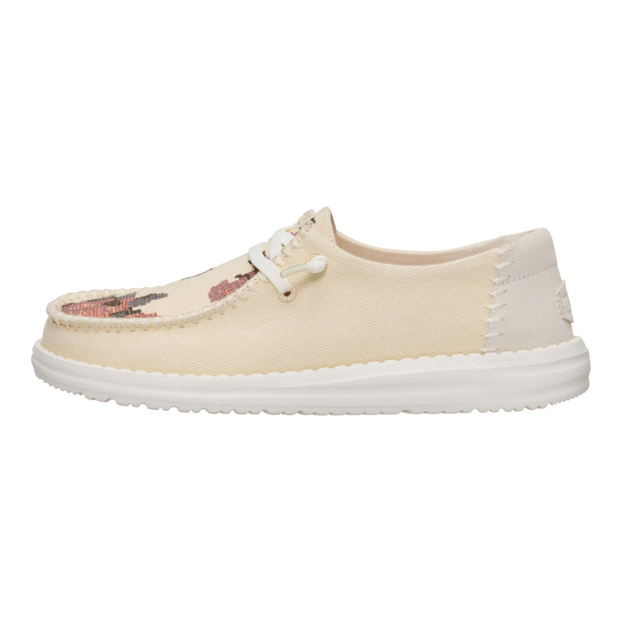 Bohemian Cross Stitch Slip-On Shoes for Women | Wendy Wood Ash/Multi
