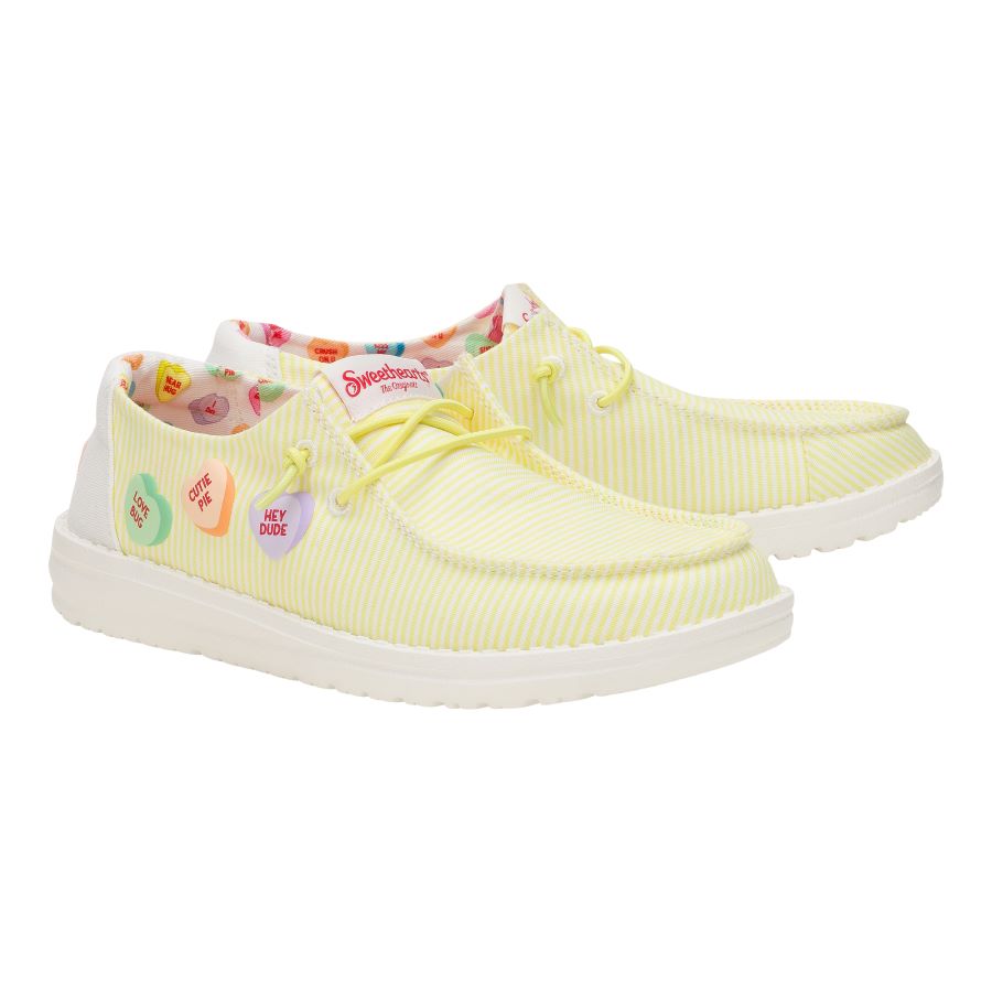 Sweethearts Yellow/Multi Slip-On Shoes | HEYDUDE Wendy x Sweethearts Collab