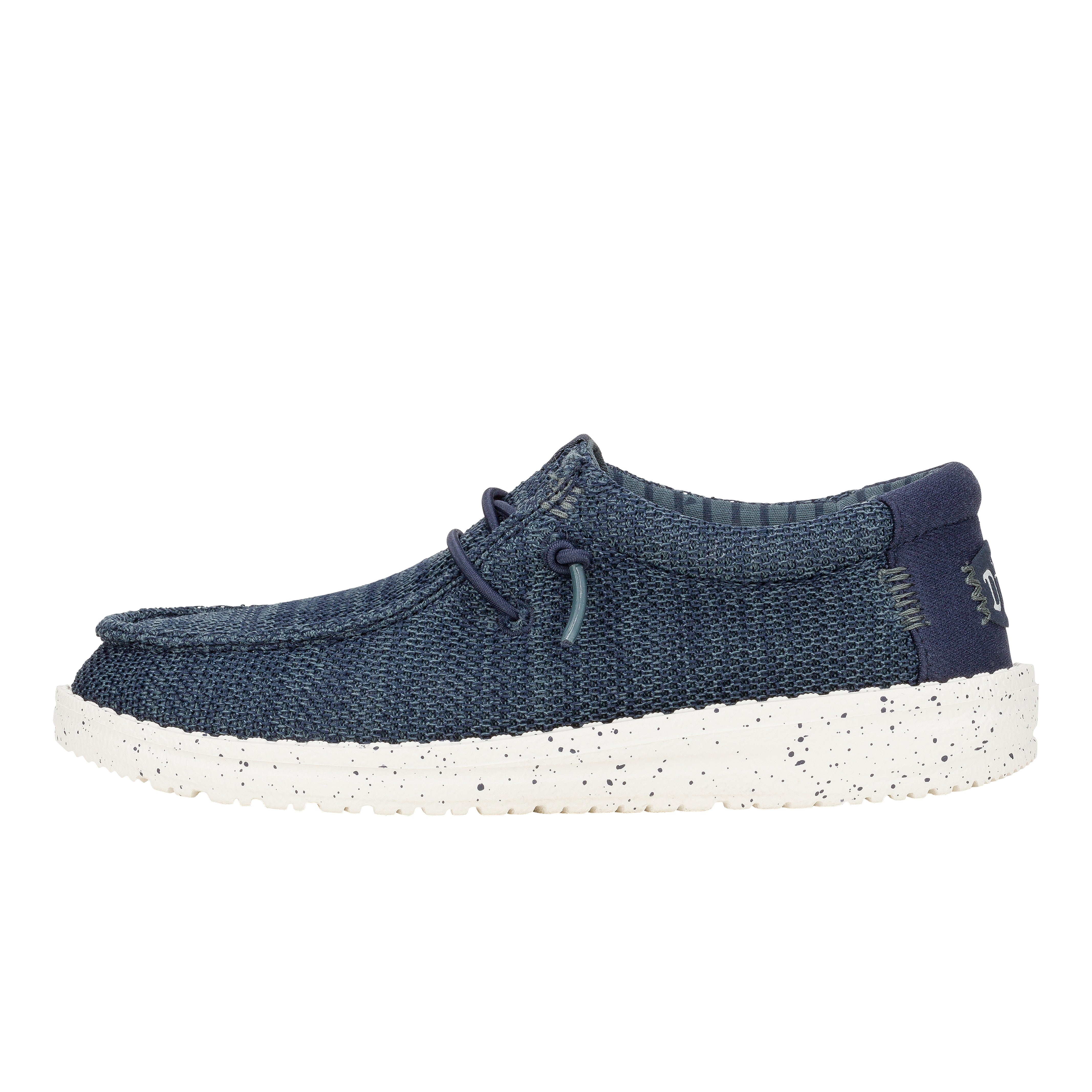 Youth Stretch Slip-On Shoes with Elastic Laces | Wally Navy