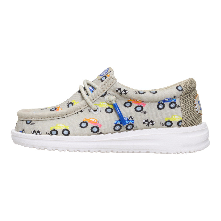 Toddler Canvas Shoes with Elastic Laces for Boys | Wally Trucks