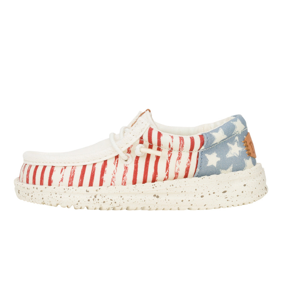 Toddler Shoes with Elastic Laces & Removable Insole | Wally Funk Americana