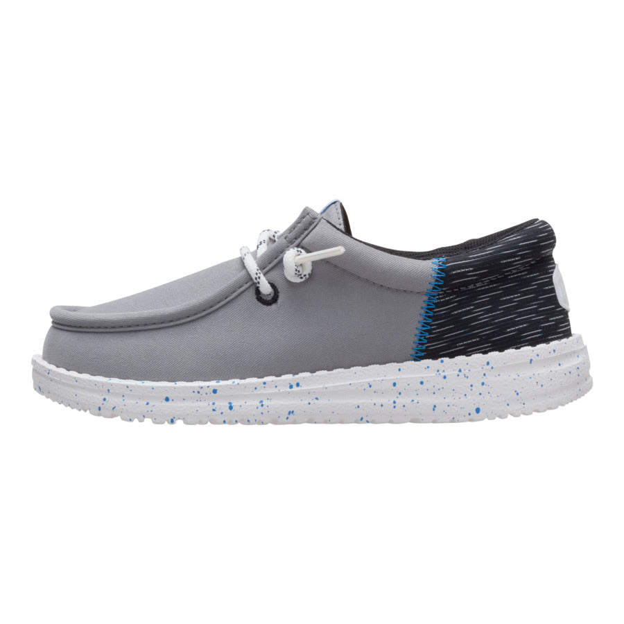 Kids' Easy-On Shoes with Elastic Laces & Woven Heel | Wally Funk