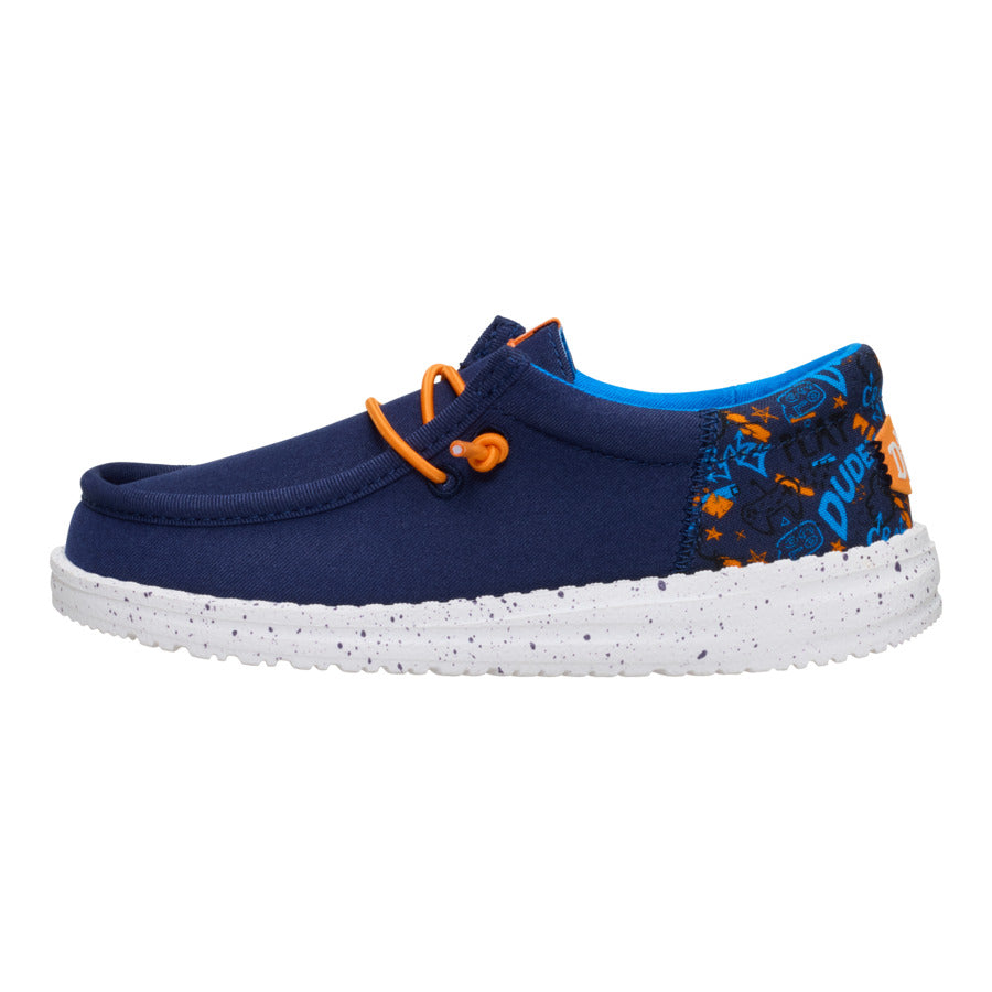 Kids' Comfortable Sneakers with Elastic Laces & Video Game Print | Wally Funk