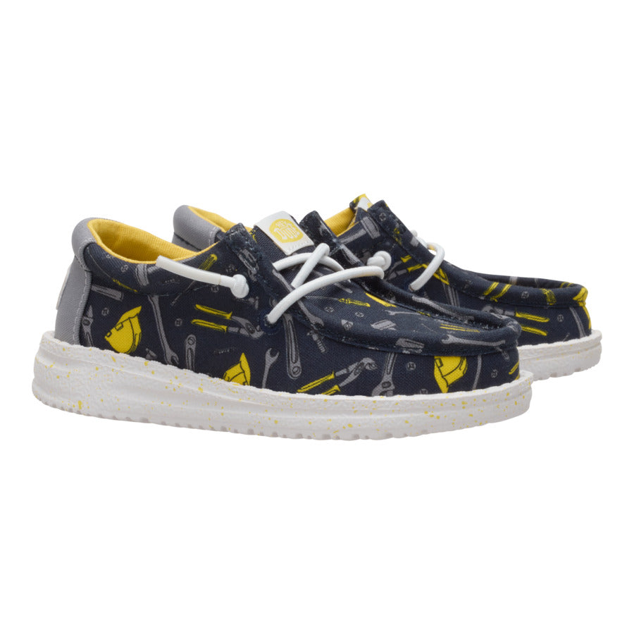 Kids' Construction Print Sneakers with Elastic Laces | Wally Toddler