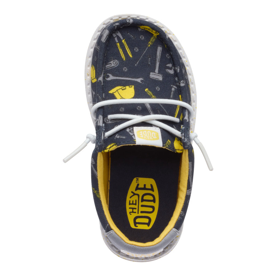 Kids' Construction Print Sneakers with Elastic Laces | Wally Toddler