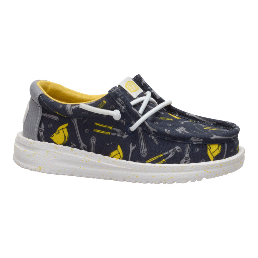 Kids' Construction Print Sneakers with Elastic Laces | Wally Toddler