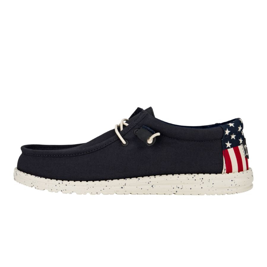 Comfortable Navy & White Slip-On Shoes with Cushioned Support | Wally Americana