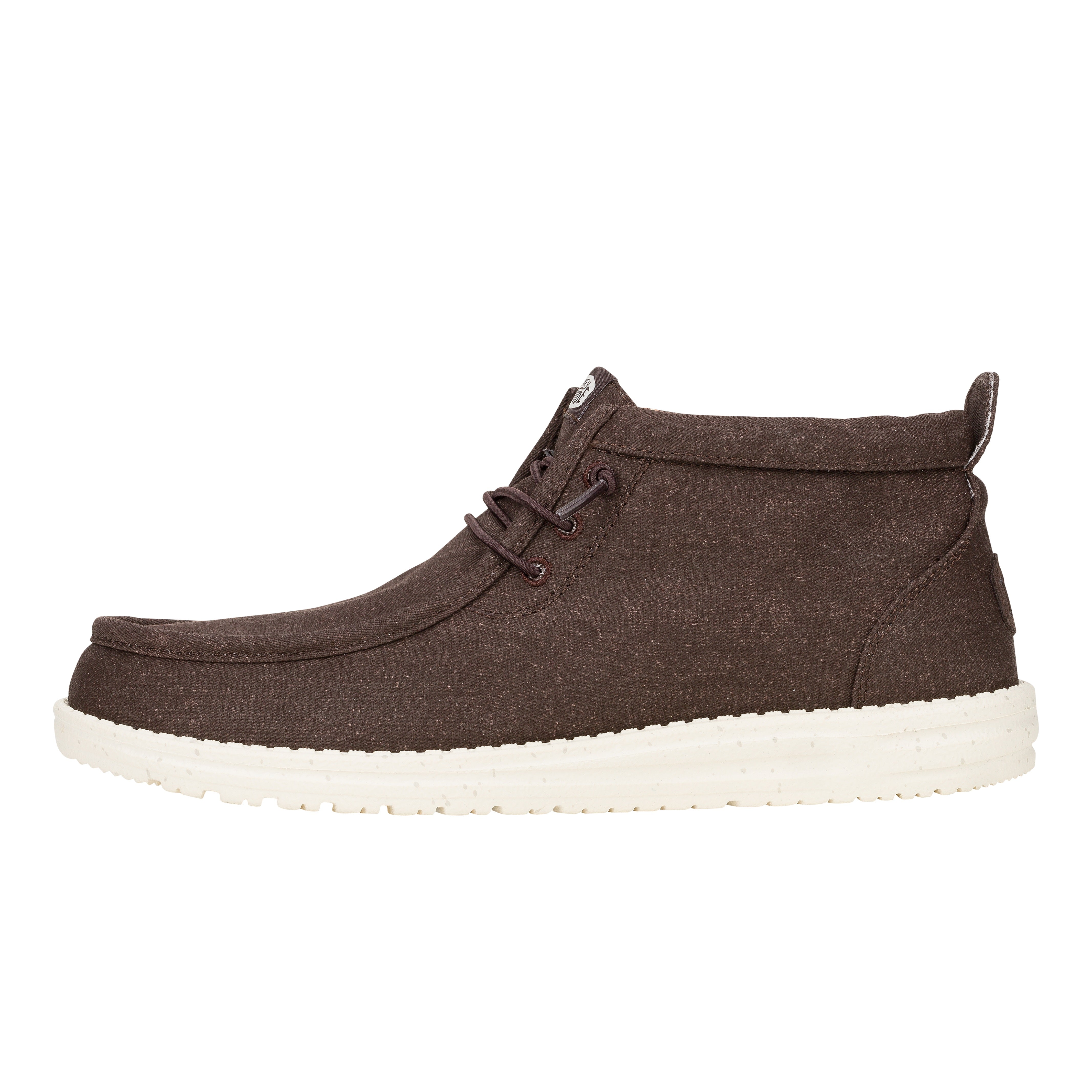 Brown Mid Height Canvas Boots for Women | Wally Stretch Comfort