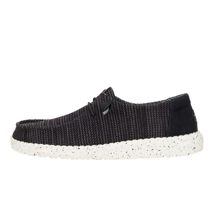 Stretch Mesh Slip-On Shoes for Men & Women | Wendy Wide Sox Black/White