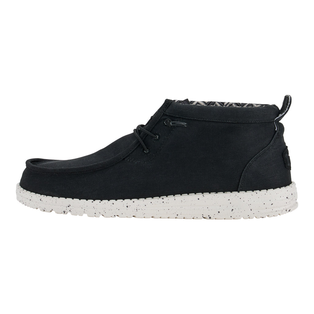Mid Height Canvas Boots for Women | Wally Mid Black/White