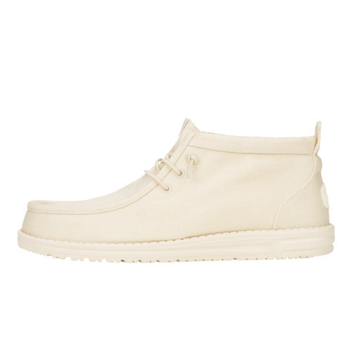 Women's Mid Height Canvas Booties with Elastic Laces | Wally